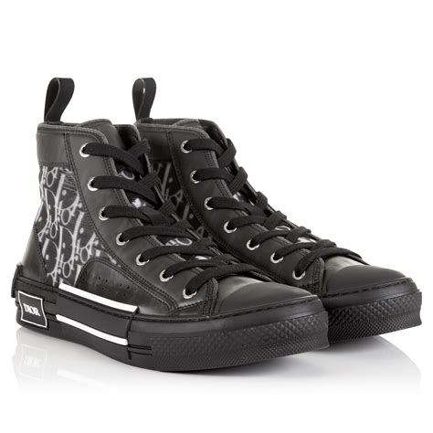 dior sneakers high top black|Dior high top sneakers men.